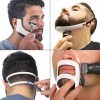 Linkidea Guide de rasage pour barbe et décolleté, kit doutils de coupe de cheveux pour homme, barbiche moustache, modèle de 