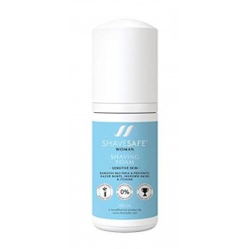ShaveSafe Mousse à Raser Femme Peau Sensible - Shaving Foam for Women Sensitive Skin - Enlève les Bactéries et Prévient les B