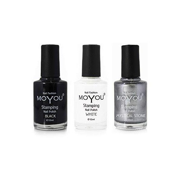 MoYou Nails - Lot de 3 vernis à ongles, pour créer de splendides dessins de nail art - Bundle 106