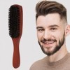 Barbé brosse poils en bois rouge moustache rasage nettoyage barber salon appliance outil barbe styling cheveux peigne aide ad