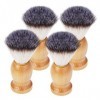 Coolty 4pcs Brosse de Blaireau Rasage Pinceau Nettoyage pour Homme Barbier Coiffeur/Salon de Coiffure