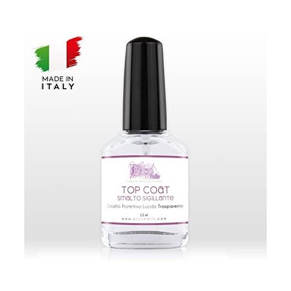 Top Coat Professionnel 12 ml pour vernis à ongle brillant à séchage rapide de 12 ml - Le vernis à ongles fixe scelle et protè