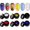 Biutee 6 Couleurs Vernis à Ongles Stamping Nail Art Gel Nail Polish 8ml Rouge Violet Bleu Jaune Noir Blanc 