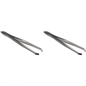 Nc - 5092 - pince epiler - 9 cm - crabe mors - carres - inox Lot de 2 