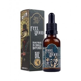 Hey Joe Feel Wood No°4 Huile de barbe 30 ml avec huile dargan, Jojoba et Macadamia Parfum cèdre et cire