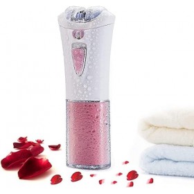 Lorcoo Femme Épilateur Électrique sans Fil pour Jambes, Corps et Visage, Fonctionnement de la batterie, Argent / Noir