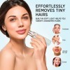 Épilateur pour sourcils et poils du visage pour femmes: Rasoir électrique 2 en 1 pour le visage et les sourcils - avec lumièr