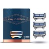 King C.Gillette Lames de rasoir pour homme pour le cou, 3 lames de rechange – 20 g