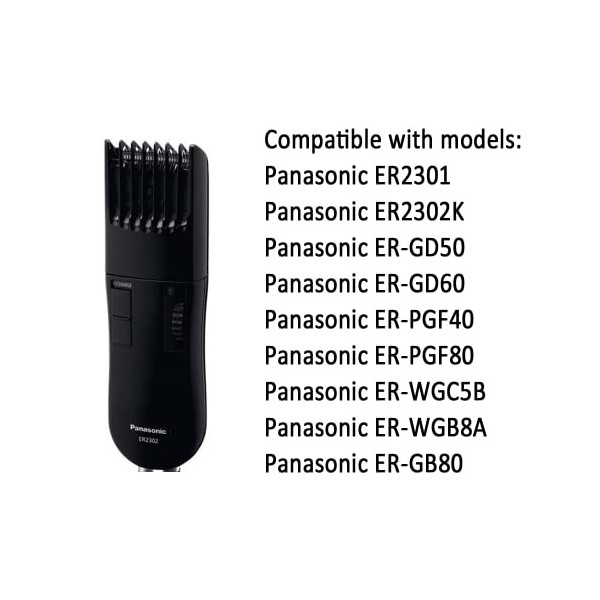 Adaptateur chargeur dalimentation compatible avec tondeuse à barbe Panasonic ER2301, ER2302, ER-GD50, ER-GD51, GD60, GD61, E