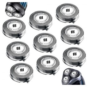 Lot de 9 têtes de rasoir de rechange compatibles avec les rasoirs électriques Philips Series 1000, 2000, 3000, 5000 et modèle