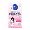 EPILminute - 20 BANDES MAILLOT & AISSELLES CIRE BLANCHE - Épilation douceur, application confort - 93% dingrédients naturel