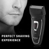 Rasoir électrique rasoir barbe de rasoir rechargeable hommes hommes électriques avec indicateur de charge, noir