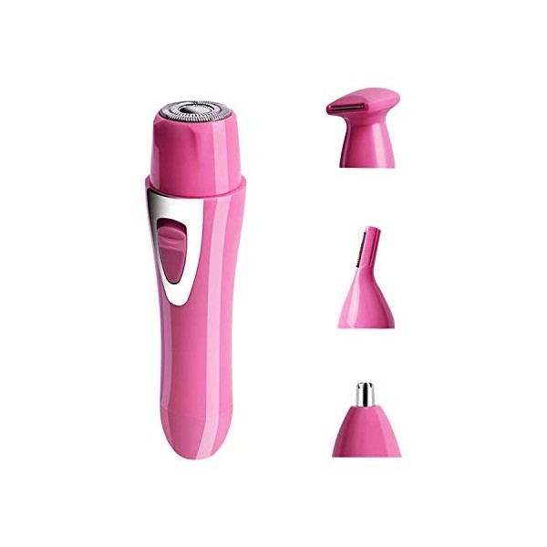 Rasoir électrique 4 en 1 pour femme - Rechargeable par USB - Bikini et Body Trimmer - Tondeuse pour le visage - Tondeuse pour