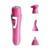 Rasoir électrique 4 en 1 pour femme - Rechargeable par USB - Bikini et Body Trimmer - Tondeuse pour le visage - Tondeuse pour