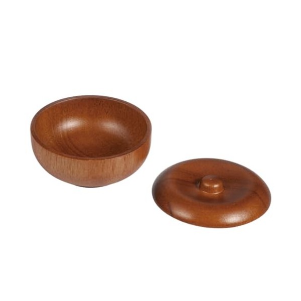 minkissy 1Pc Bol De Rasage Humide Fin Tasse À Raser Bol Porte- De Rasage Bol À Mousse Avec Couvercle Bol En Bois Bol À Mousse