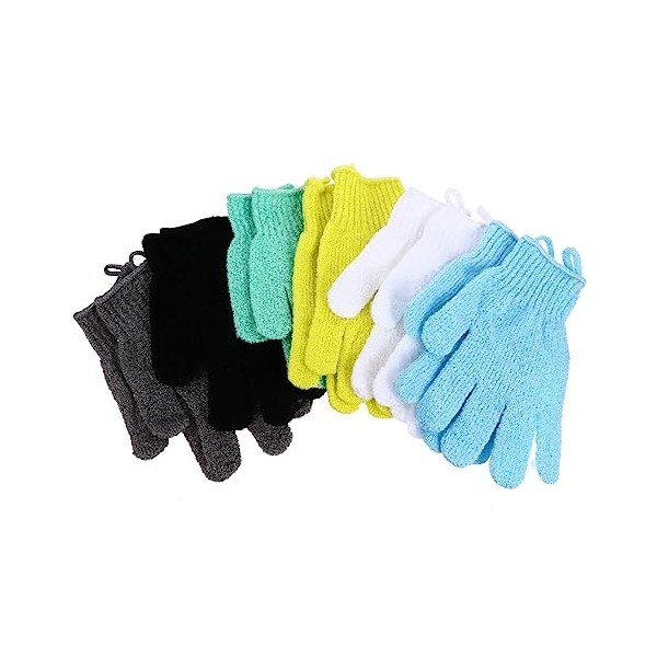 minkissy 12 Pièces De Bain Gants De Bain Hommes Glives Exfolier Gomme Gant Luffa Gant Exfoliant Manchons Pour Hommes Luffa Ga