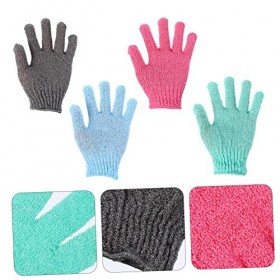FRCOLOR Lot de 4 paires de gants pour frotter les serviettes de corps boue, serviettes de massage, poêle, casserole, gant de 