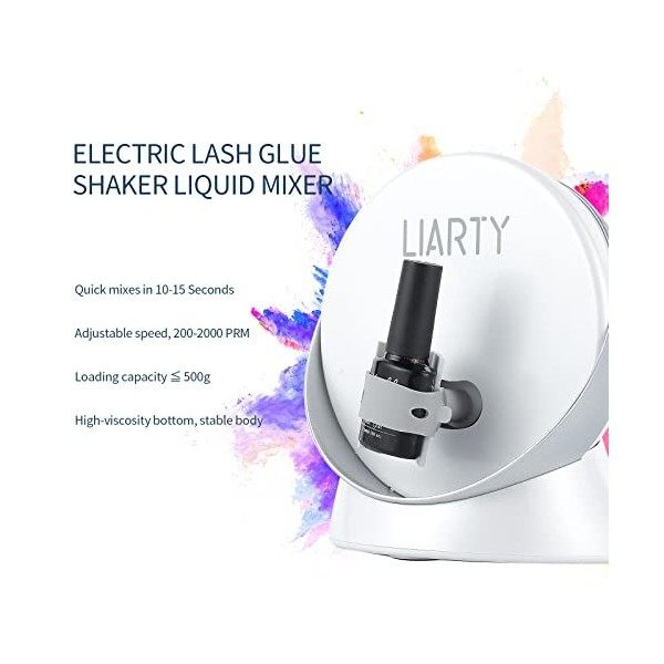 LIARTY Vernis à ongles Shaker réglable Gel Polissage Bouteilles Laques Shaker Bouteille Shaking Machine pour Nail Art prise 