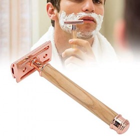 Rasoirs pour Homme, Rasoir Sûreté avec Tête de Lame Double Face, Couteau de Rasage Portable, Outil de Toilettage pour Visage 