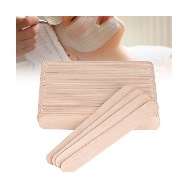 100 pcs/sac épilation à la cire bâton, sans produits chimiques spatule en bois applicateur spatule en bois jetable abaisse-la