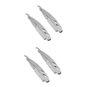 Cabilock 4 Pcs Porte-Rasoir De Sécurité Droit Porte-Rasoir Vintage Rasoir Droit Vintage Pour Hommes Porte-Rasoir En Acier Ino