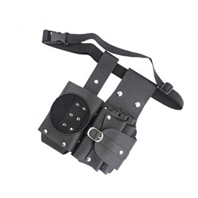 minkissy Taille De Coiffure Sac Pochette De Coiffure en Cuir Professionnel Cisaillement Poche Ciseaux Multifonctionnel Sac Bo