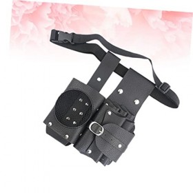 minkissy Taille De Coiffure Sac Pochette De Coiffure en Cuir Professionnel Cisaillement Poche Ciseaux Multifonctionnel Sac Bo