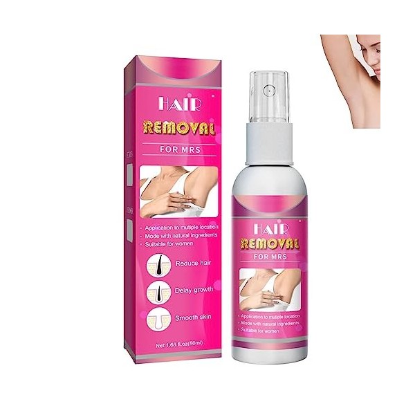 2023 New Sobeeriond Spray épilatoire semi-permanent, Natural Permanent Hair Removal Spray, Stop Hair Growth Inhibitor Remover