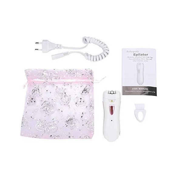 Épilateur pour femme, appareil dépilation sans fil rechargeable, épilateur de poils facial étanche et sans défaut, épilation