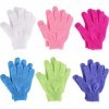 Gants Exfoliants de Double Face Gants de Corps Gant de Gommage Gants Scrubs pour Douche, 6 Couleurs