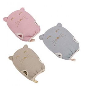 minkissy 3 Pièces Gants De Bain Kaki Gant Exfoliant Motif De Dessin Animé Serviettes De Bain Gants De Massage Sous Pression É