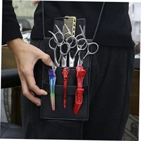 minkissy 2 Pièces Sac De Ceinture À Outils Pour Cheveux Pochette À Outils De Ceinture Porte-Laisse En Cuir Sacs À Ciseaux À C