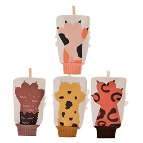 Amosfun 4 Pièces Gants De Bain De Bande Dessinée Gant Exfoliant Pour Peau Morte Gant De Toilette Exfoliant Gants De Toilette 