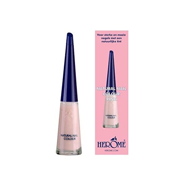 Herome Natural Nail Colour Salmon -Vernis à Ongles Fortifiant - Pour une French Manucure -10ml.