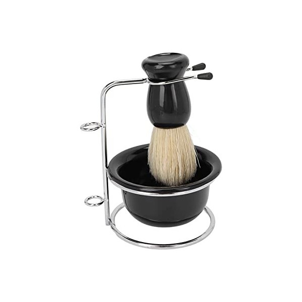 Ensemble de Blaireau de Rasage 3 Pièces, Kit de Rasage Manuel Professionnel pour Hommes pour Savon Mousse à Raser, Kit de Sup