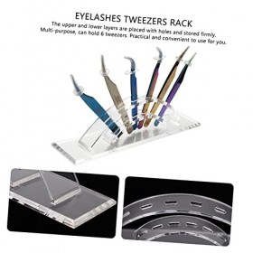 FOMIYES 2 Pièces De Stockage De Pinces À Épiler Extension De Cils Pince À Épiler Présentoirs En Acrylique Support De Maquilla