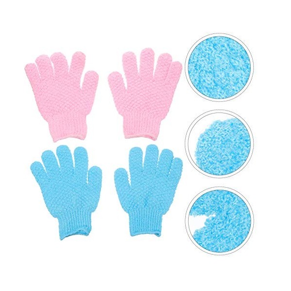 FOMIYES 6 Paires De Gants De Gommage De Bain Mitaines En Térylène De Salle De Bains Gants De Massage Du Gants De Nettoyage De