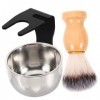 IWOWHERO 1 Jeu Support De Blaireau Tasse De Brosse à Raser Les Cheveux Blaireau Et Bol Coffret Nettoyant Moussant Kit De Blai