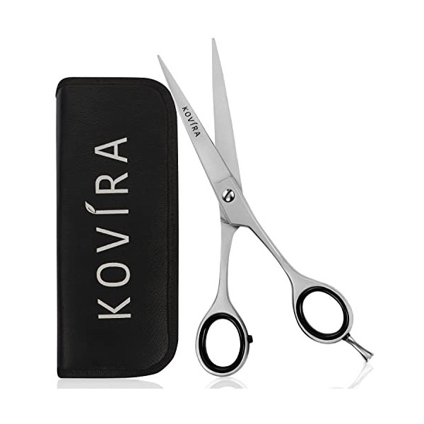 Kovira Ciseaux de Coiffure Professionnel - Ciseaux de Coiffeur Longueur Totale 16,5 cm - Ciseaux Cheveux Parfaitement Affûtés