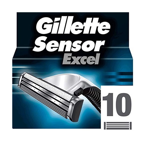 Gillette SensorExcel Lot de 10 lames de rasoir pour homme