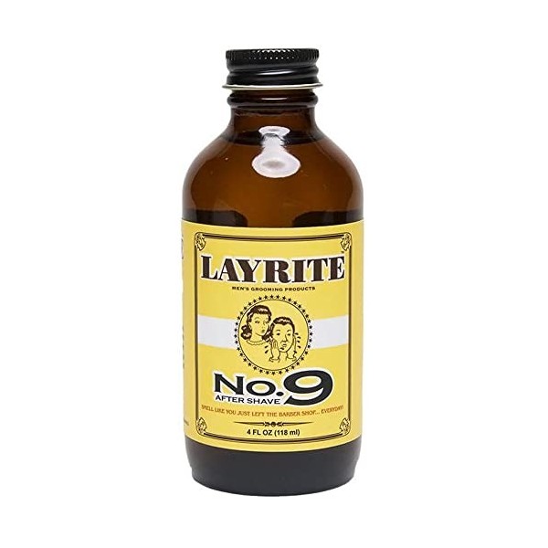 Layrite No.9 Bay Rum Après-rasage 118 ml | Refroidit | Revigorer | Apaise