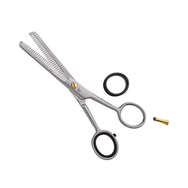 Ciseaux de coiffeur OTTO HERDER® - 16,5 cm - En acier inoxydable avec vis dorées - Ciseaux de coupe à effiler pour désépaissi