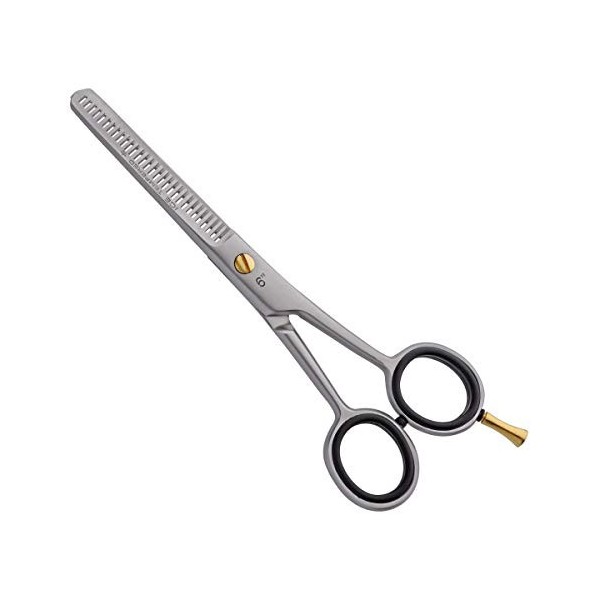 Ciseaux de coiffeur OTTO HERDER® - 16,5 cm - En acier inoxydable avec vis dorées - Ciseaux de coupe à effiler pour désépaissi