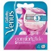 Gillette Venus Comfortglide Breeze Spa Lames de rasoir pour femme avec coussinet en gel pour protection de la peau 4 lames de