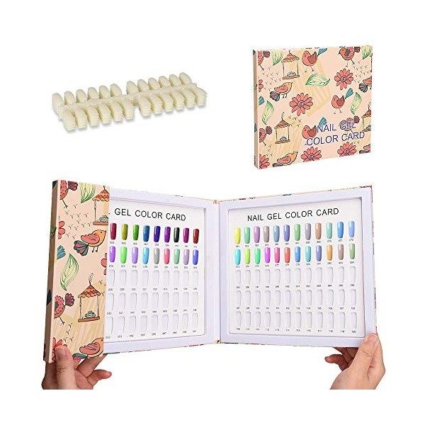 Noverlife 120 Clou Couleur Affichage Graphique, Livre daffichage Acrylique de Vernis à Ongles en Gel UV avec 120 Faux Ongles