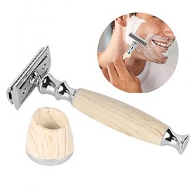 Rasoir pour hommes, rasoir de sécurité Vintage manche en bois rasoir à barbe manuel classique rasoir pour hommes rasoir vinta