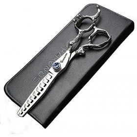 Ciseaux à effiler professionnels en acier 440C pour salon de coiffure 15,2 cm