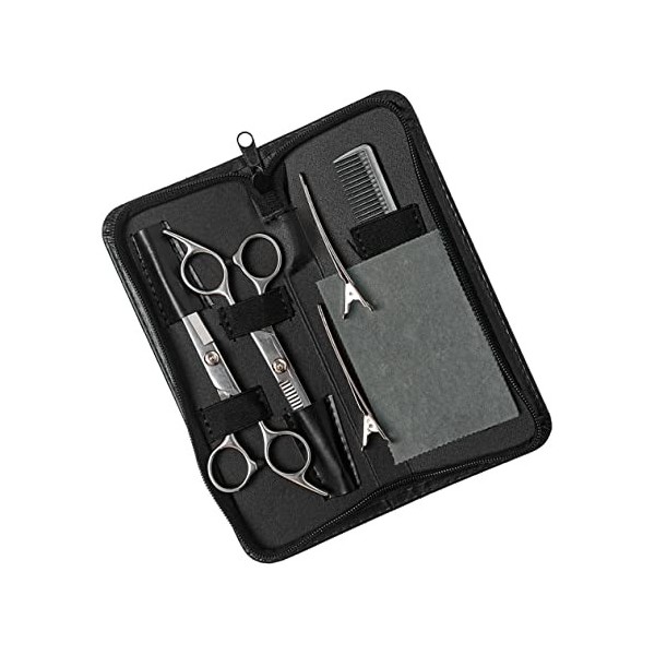 minkissy Coiffure Barber Ensemble Outils De Coupe De Cheveux Kit Ciseaux De Coiffure Kit Outil De Coupe De Cheveux Kit Cosmét