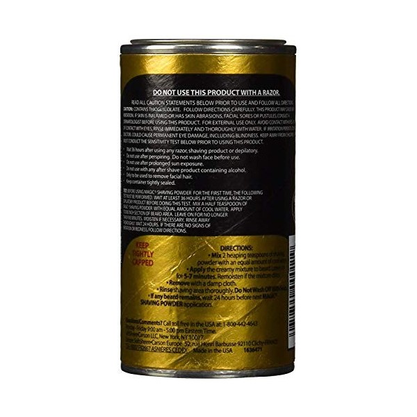 SoftSheen-Carson Magic Poudre dépilatoire parfumée - Dorée - aide à arrêter les irritations du rasoir, 127 g lot de 2 