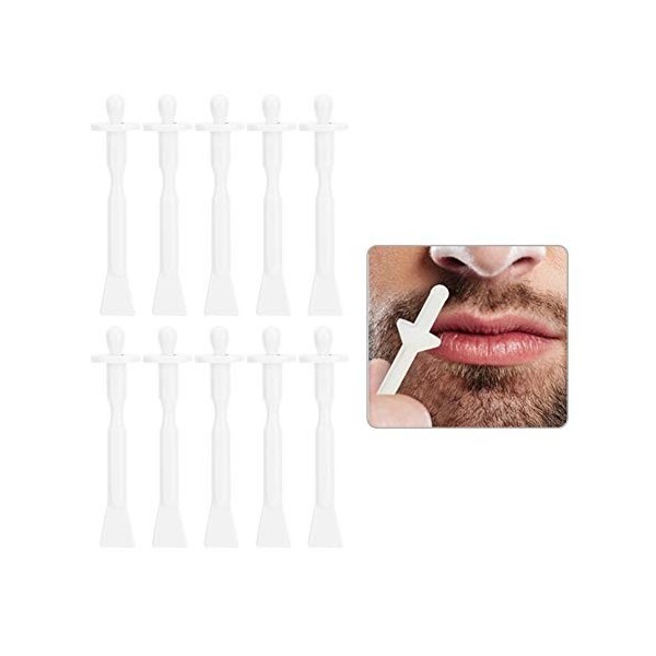 50 pcs 2-en-1 visage nez nez cheveux spatules bâtons de cire jetables épilation applicateur bâtons pour narine nettoyage nasa
